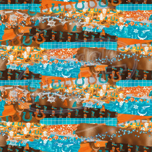 Cowboy 002 Printed Pattern Vinyl