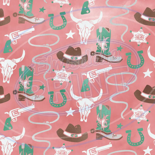 Cowgirl 001 Printed Pattern Vinyl