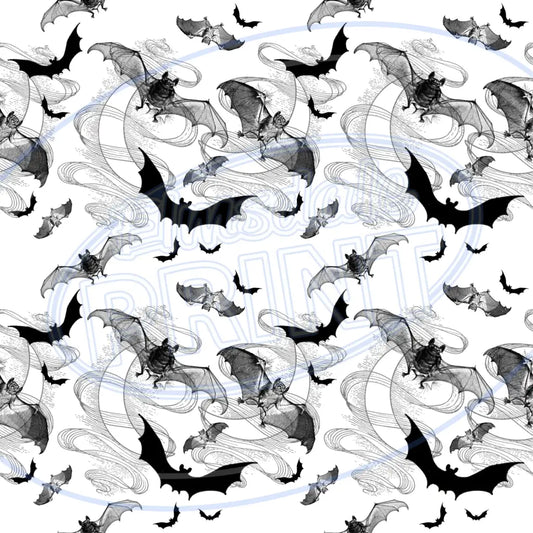 Creepy Crawly Skulls 003 Printed Pattern Vinyl