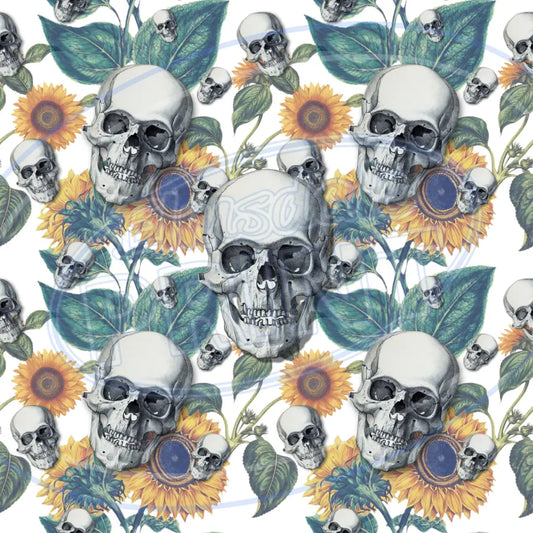 Creepy Crawly Skulls 005 Printed Pattern Vinyl