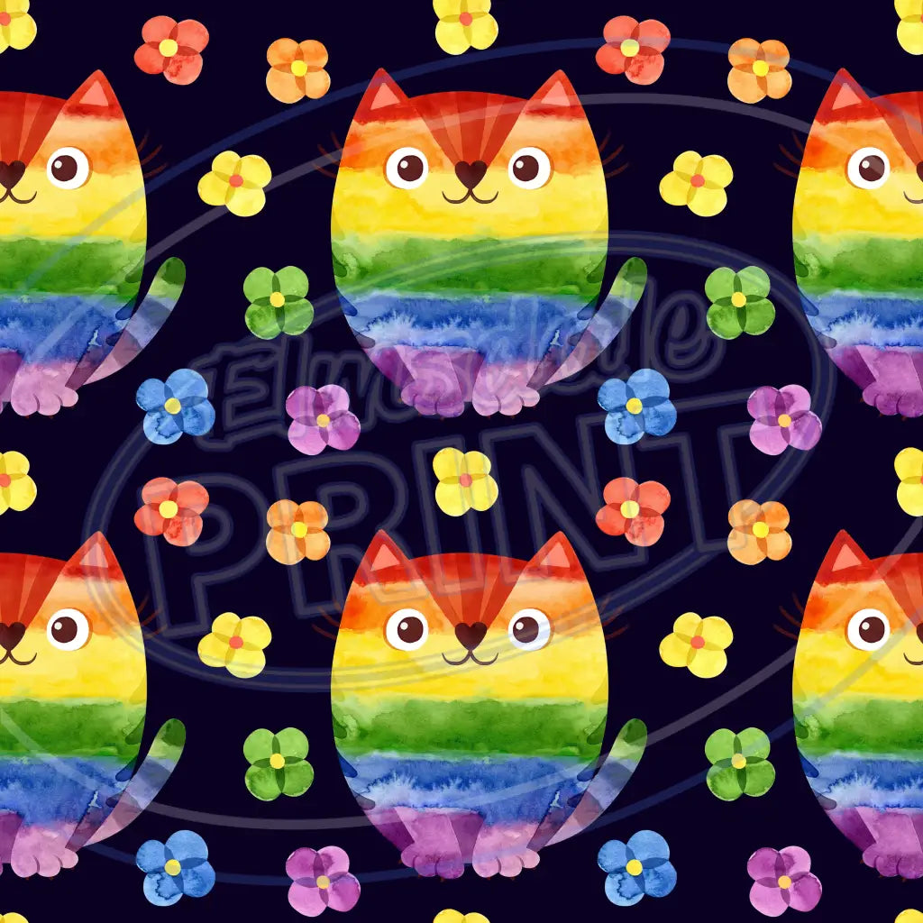 Dark Rainbow 001 Printed Pattern Vinyl