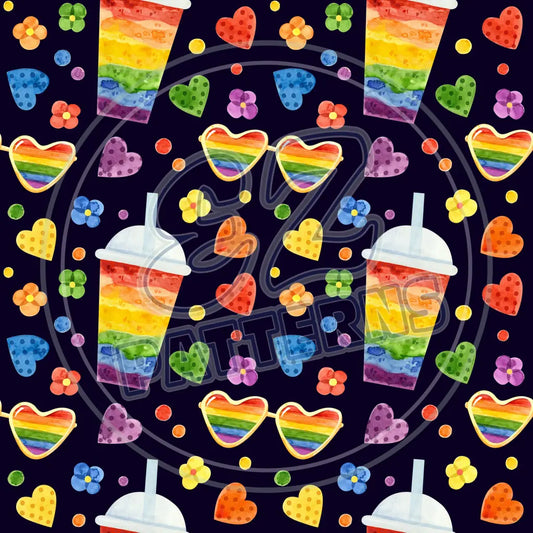 Dark Rainbow 003 Printed Pattern Vinyl
