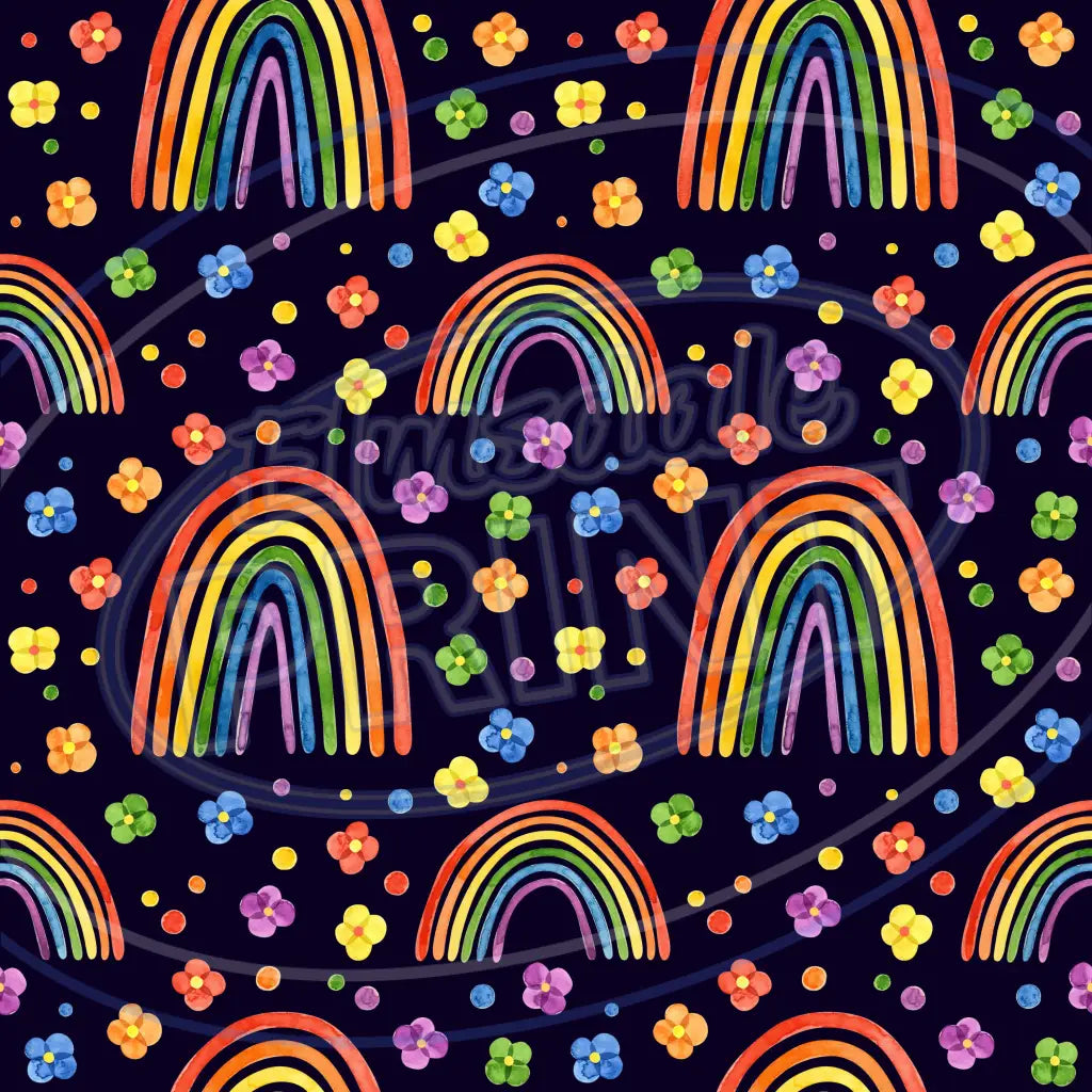 Dark Rainbow 004 Printed Pattern Vinyl