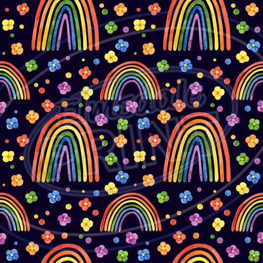 Dark Rainbow 004 Printed Pattern Vinyl