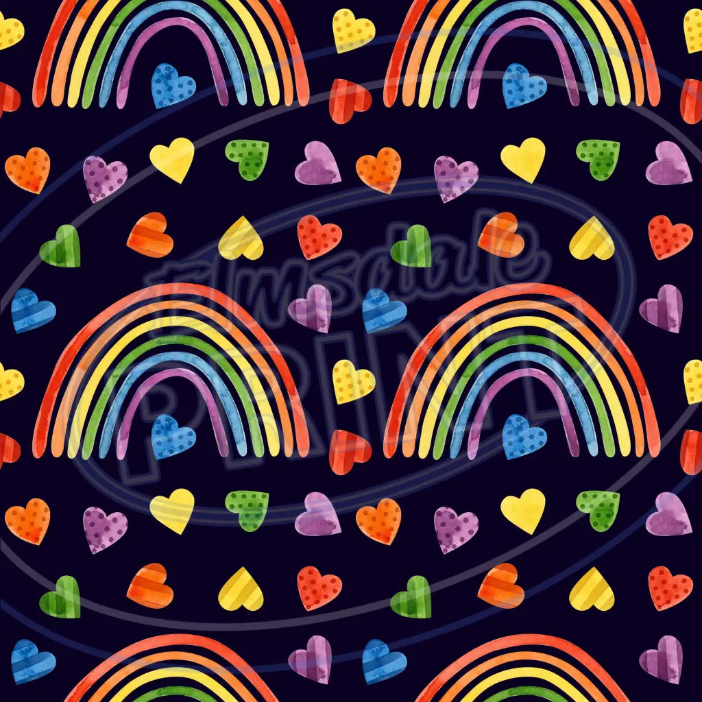 Dark Rainbow 009 Printed Pattern Vinyl