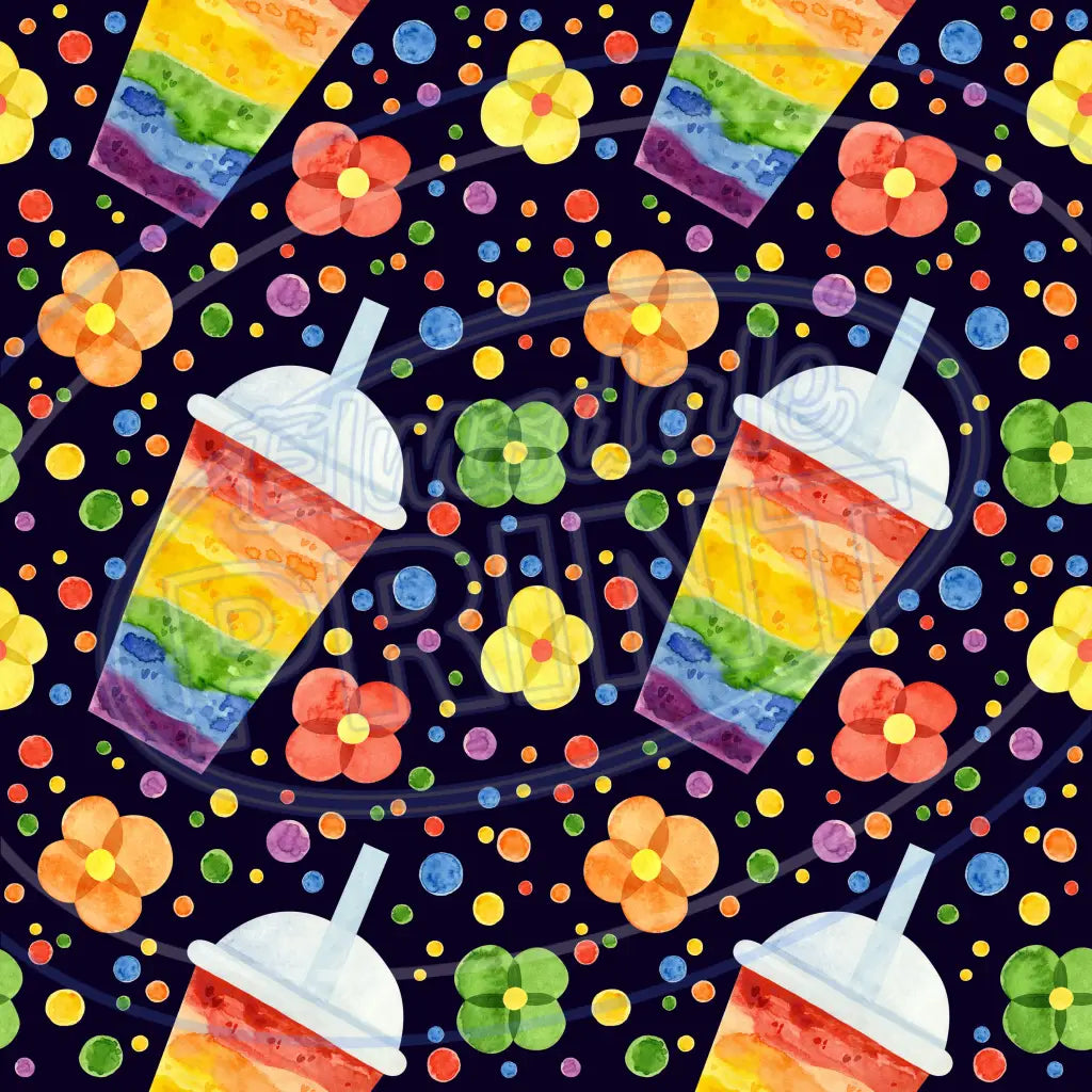 Dark Rainbow 012 Printed Pattern Vinyl