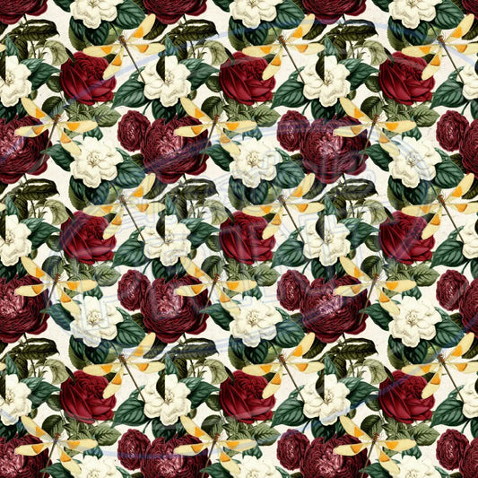 Dragonfly Rose 010 Printed Pattern Vinyl