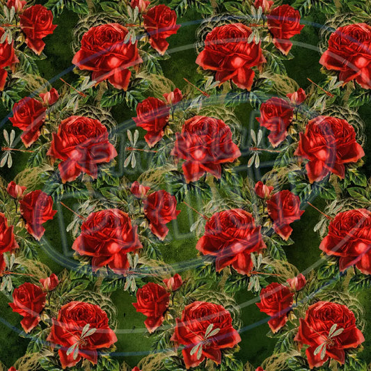 Dragonfly Rose 011 Printed Pattern Vinyl