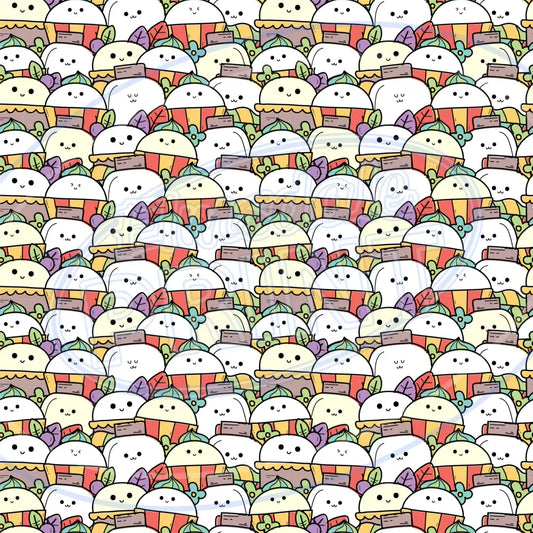 Dumpling Dudes 003 Small Printed Pattern Vinyl