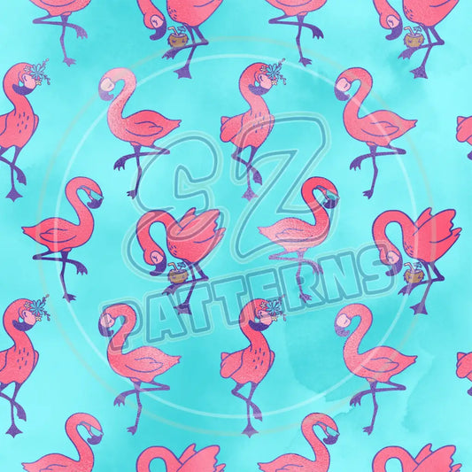 Flamingo Party 001 Printed Pattern Vinyl