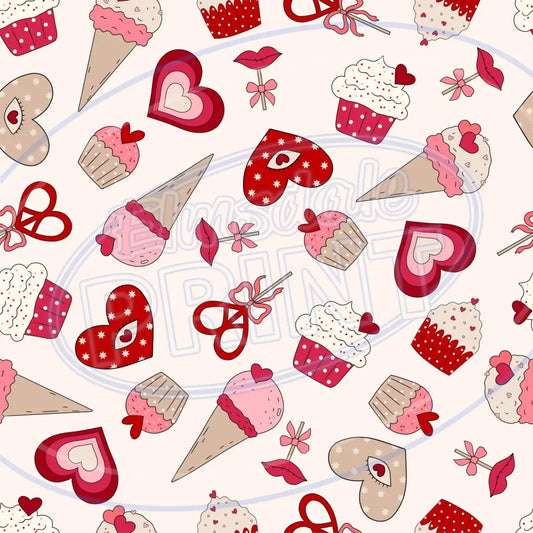 Funky Hearts 009 Printed Pattern Vinyl