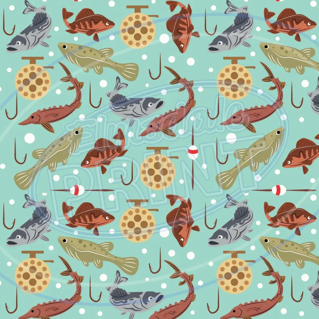 Gone Fishing 003 Printed Pattern Vinyl