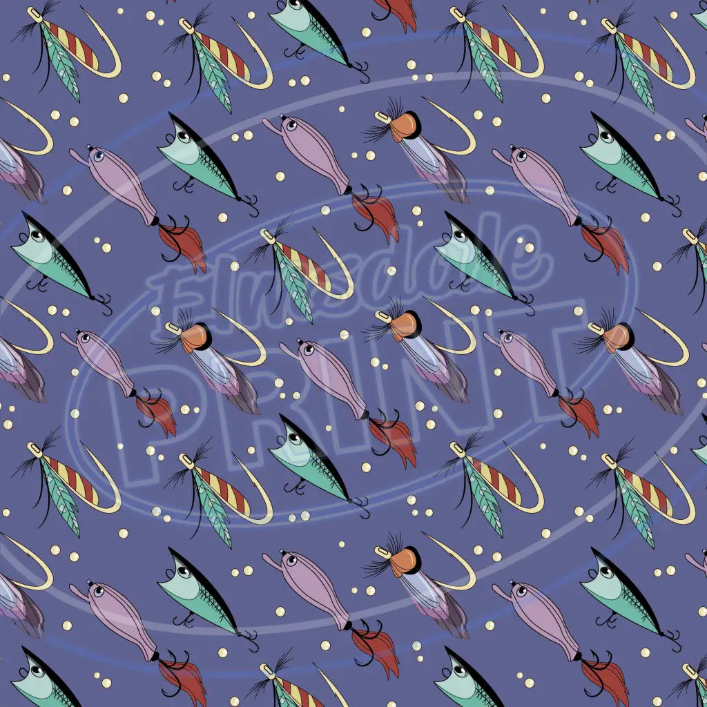 Gone Fishing 005 Printed Pattern Vinyl