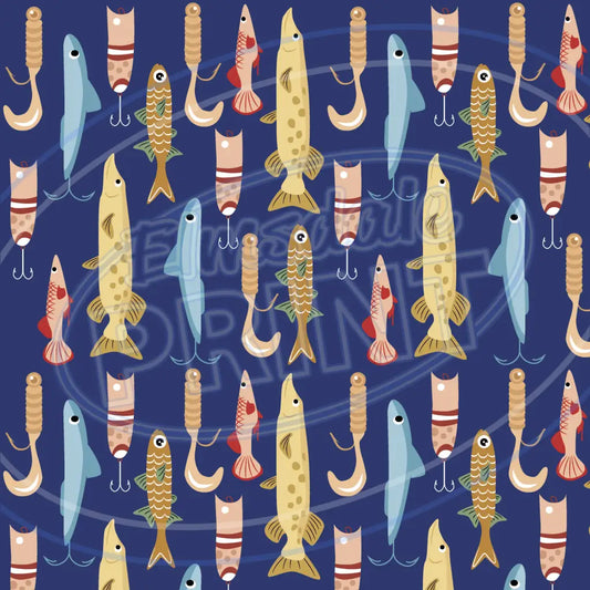 Gone Fishing 007 Printed Pattern Vinyl