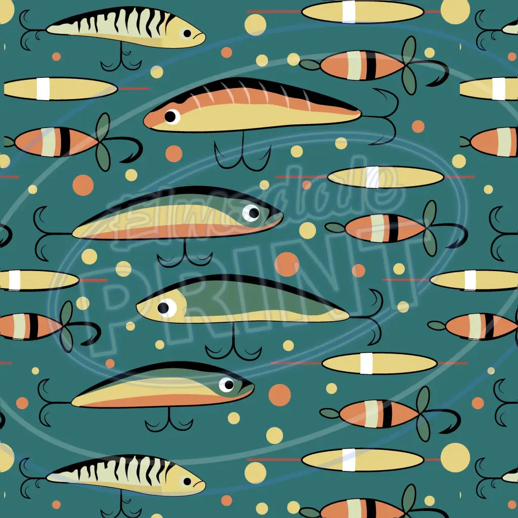 Gone Fishing 011 Printed Pattern Vinyl