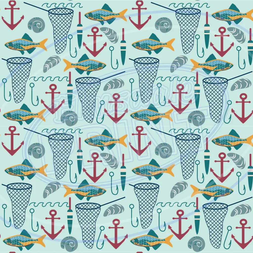 Gone Fishing 016 Printed Pattern Vinyl