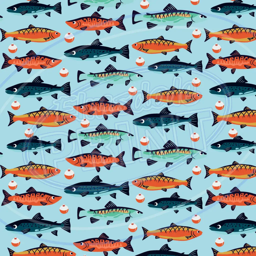 Gone Fishing 018 Printed Pattern Vinyl