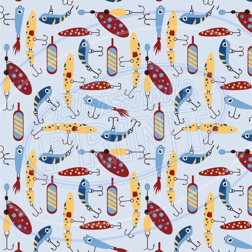 Gone Fishing 019 Printed Pattern Vinyl