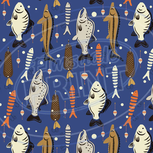 Gone Fishing 020 Printed Pattern Vinyl