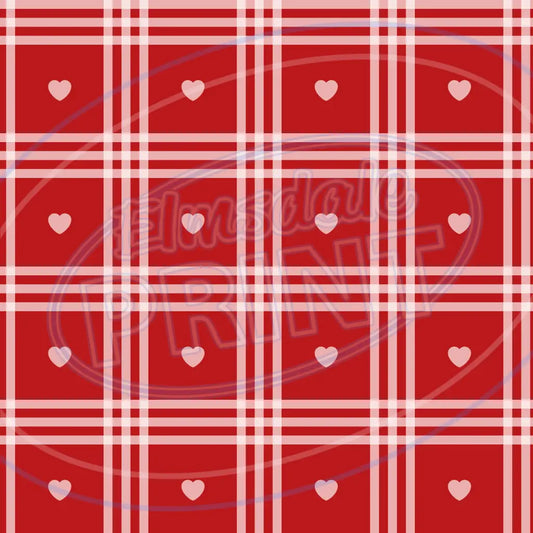 Heart Plaid 004 Printed Pattern Vinyl