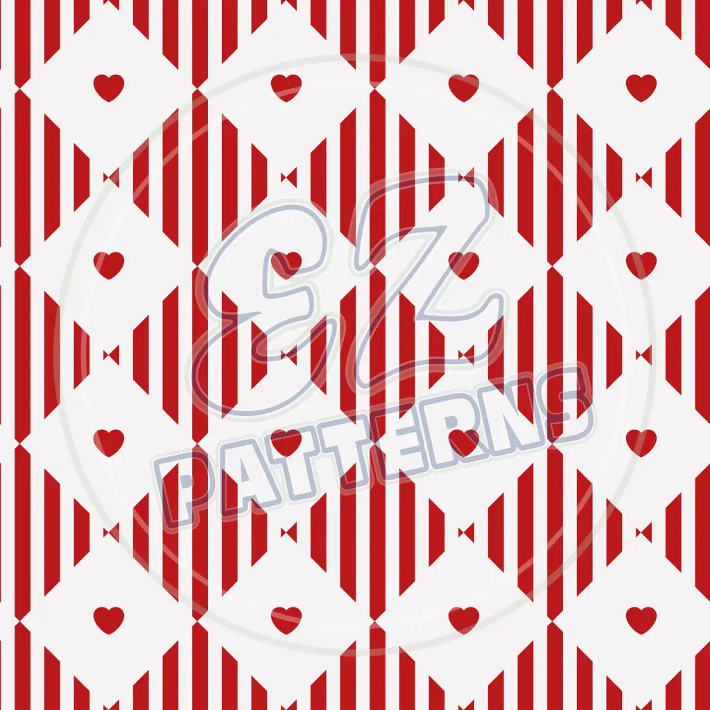 Heart Plaid 005 Printed Pattern Vinyl