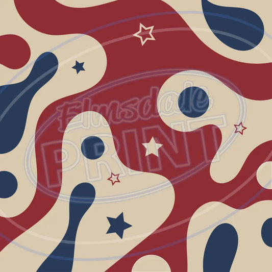 July 4Th Retro 001 Printed Pattern Vinyl