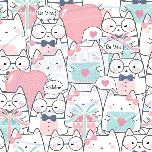 Love Cats 001 Printed Pattern Vinyl