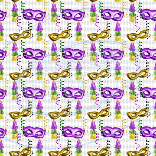 Mardi Gras Bling 004 Printed Pattern Vinyl