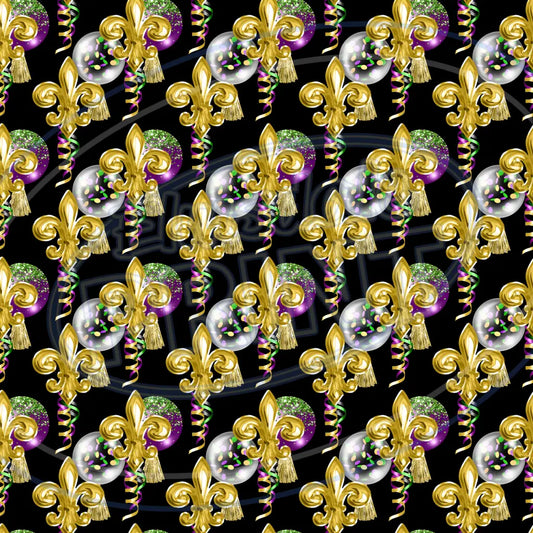 Mardi Gras Bling 009 Printed Pattern Vinyl