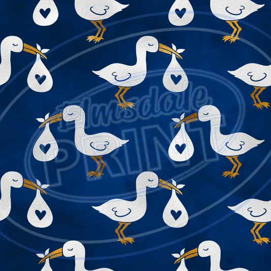 Navy Nursery 005 Printed Pattern Vinyl