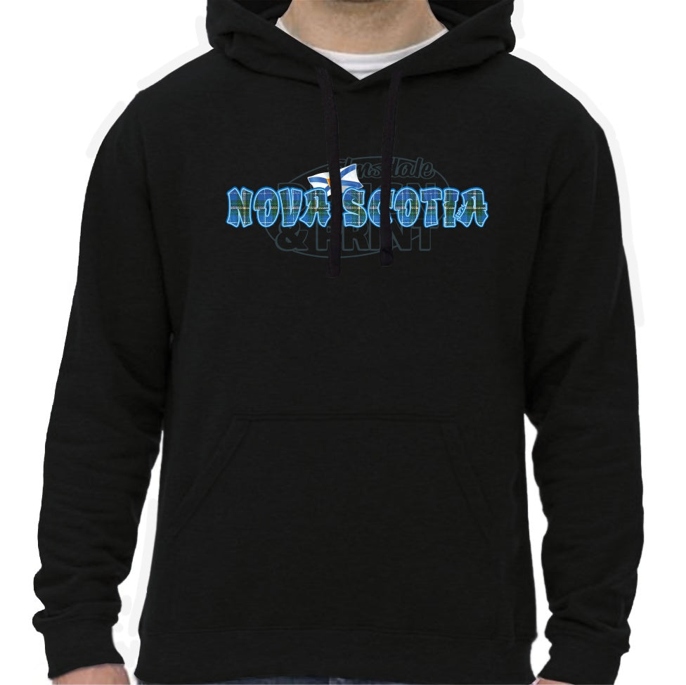 Nova Scotia Tartan Flag: Hoodies - Black / S