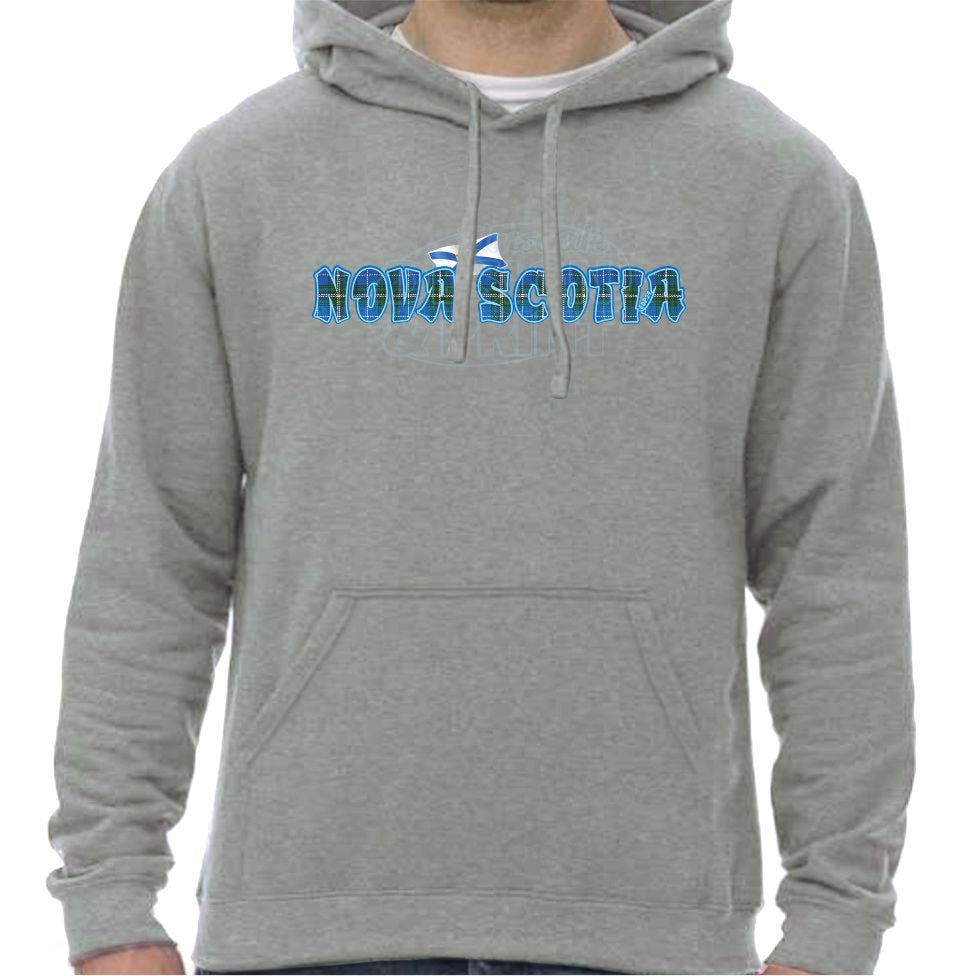 Nova Scotia Tartan Flag: Hoodies - Heather Grey / S