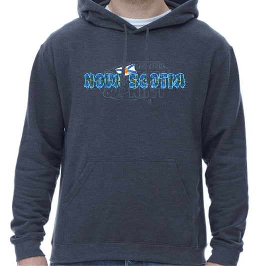 Nova Scotia Tartan Flag: Hoodies - Heather Navy / S