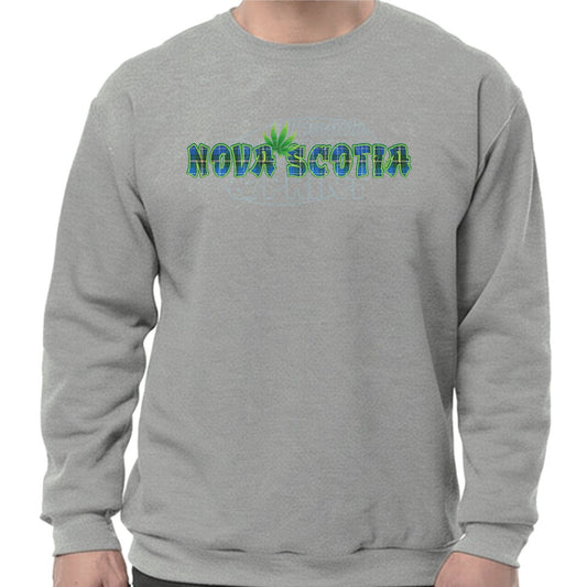 Nova Scotia Tartan Leaf: Sweatshirts - Heather Grey / S