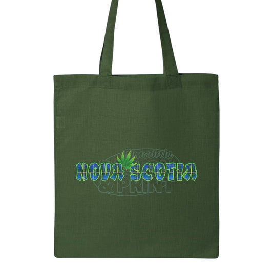Nova Scotia Tartan Leaf: Tote Bags - Forest Green