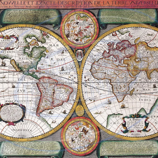 Old World Maps 003 Printed Pattern Vinyl