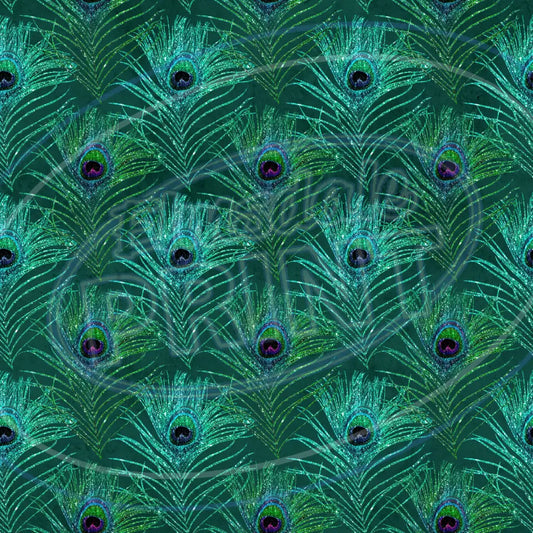 Peacock Feathers 002 Printed Pattern Vinyl