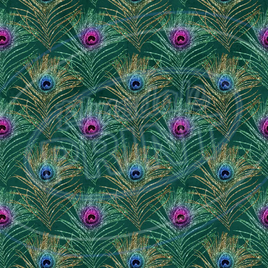 Peacock Feathers 003 Printed Pattern Vinyl