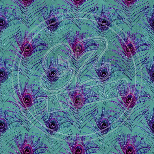 Peacock Feathers 006 Printed Pattern Vinyl