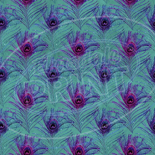 Peacock Feathers 006 Printed Pattern Vinyl