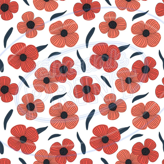 Poppy Motif 002 Printed Pattern Vinyl