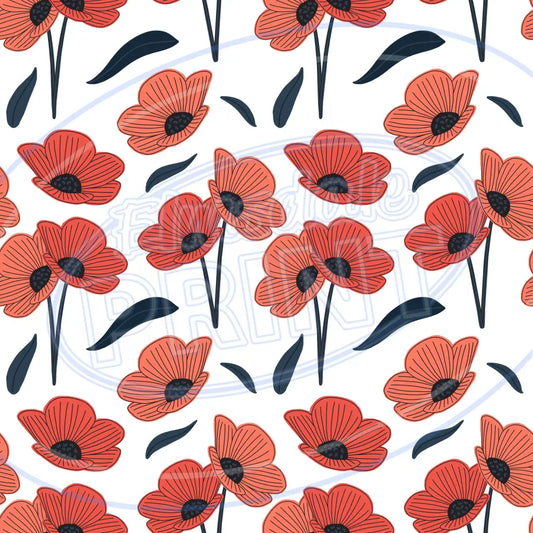 Poppy Motif 007 Printed Pattern Vinyl