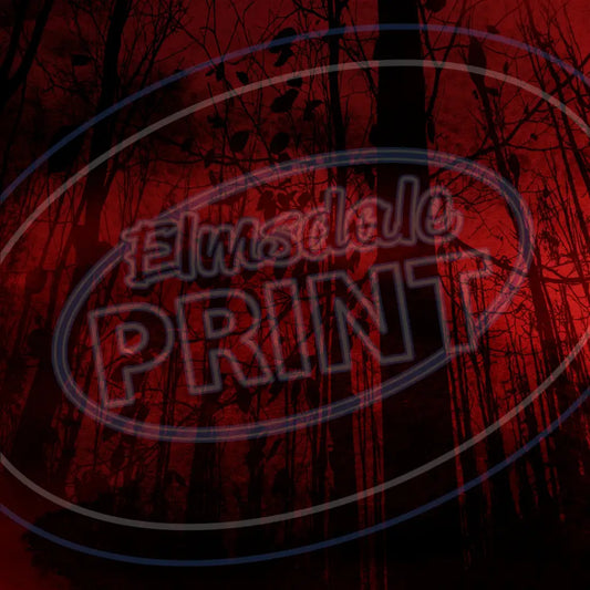 Red Goth Forest 001 Printed Pattern Vinyl