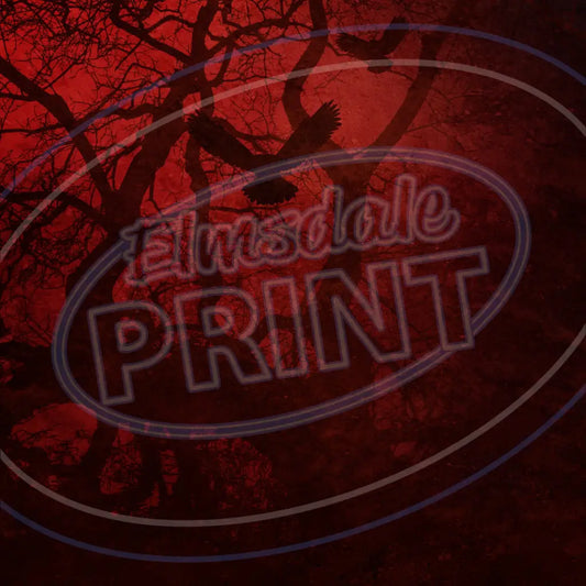 Red Goth Forest 008 Printed Pattern Vinyl