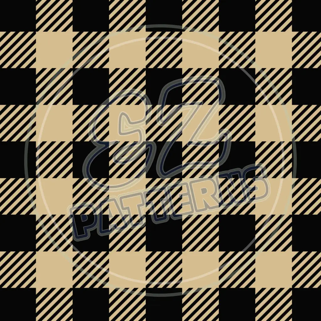 Red & Tan Plaid 001 Printed Pattern Vinyl
