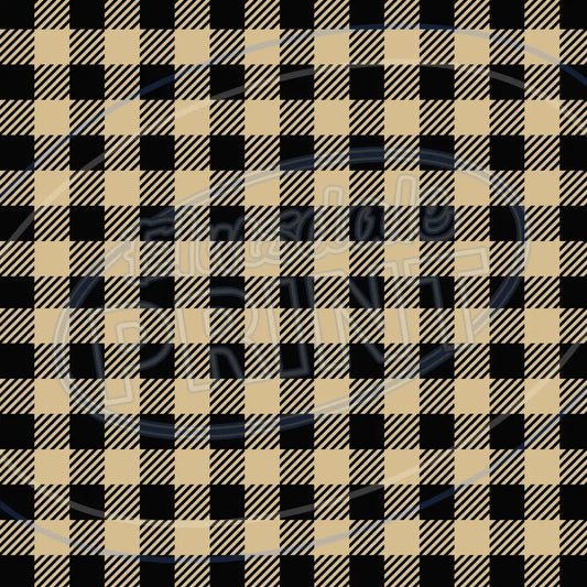 Red & Tan Plaid 001 - Small Pattern Printed Vinyl