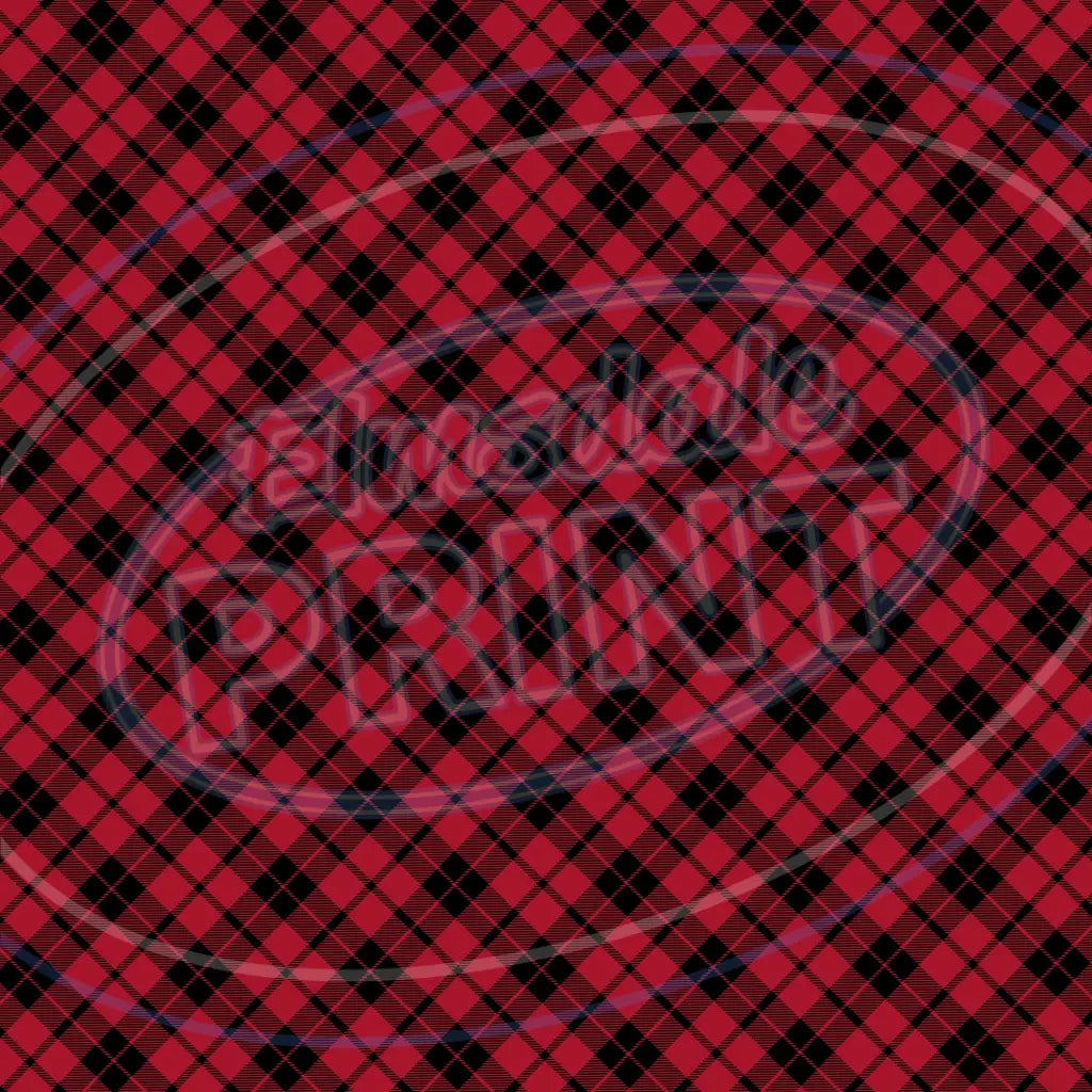 Red & Tan Plaid 010 Printed Pattern Vinyl