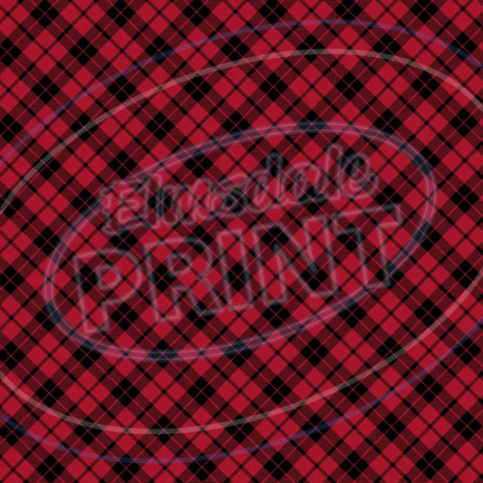 Red & Tan Plaid 010 Printed Pattern Vinyl
