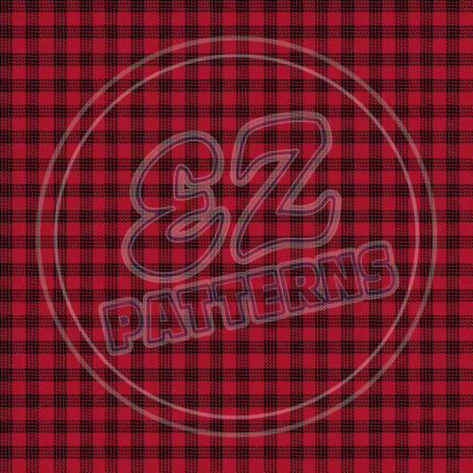 Red & Tan Plaid 014 Printed Pattern Vinyl