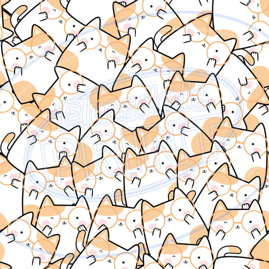 Summer Kit Cats 008 Printed Pattern Vinyl
